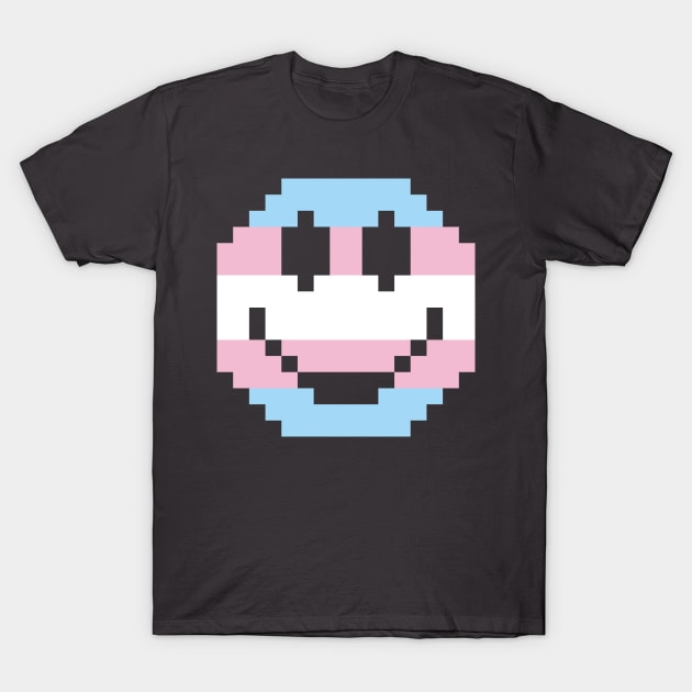 Trans Pride Pixel Smile T-Shirt by VibraColor